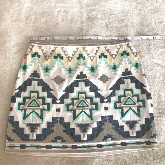 ***SOLD***Express Multicolor Sequin Mini Skirt - Size XS - Picture 5 of 9